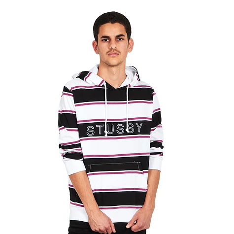 Stüssy - Heavy Jersey Striped Hoodie