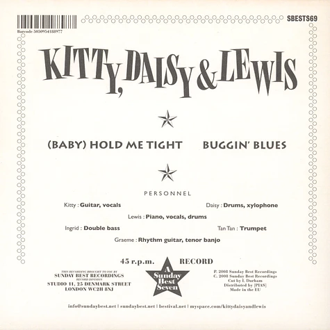 Kitty, Daisy & Lewis - (Baby) Hold Me Tight / Buggin' Blues