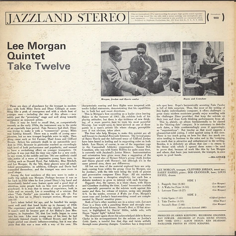 Lee Morgan Quintet - Take Twelve