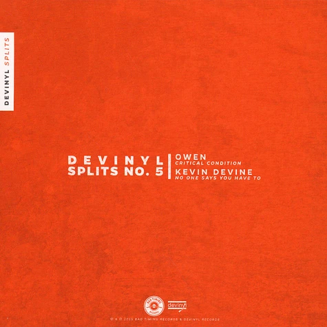 Kevin Devine / Owen - Devinyl Splits No. 5