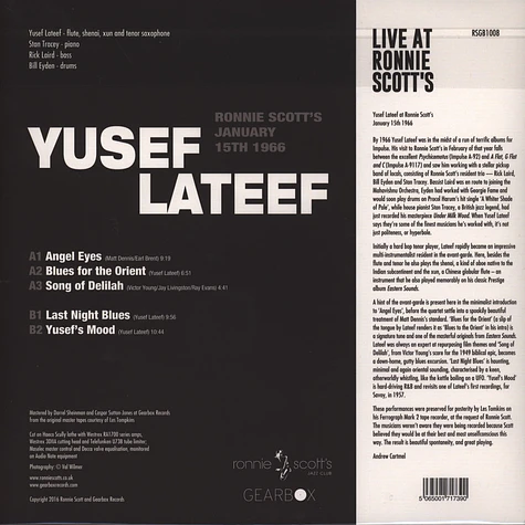 Yusef Lateef - Live at Ronnie Scott's 15th January 1966