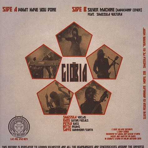 Giöbia - What Have You Done / Silver Machine Black Vinyl Edition