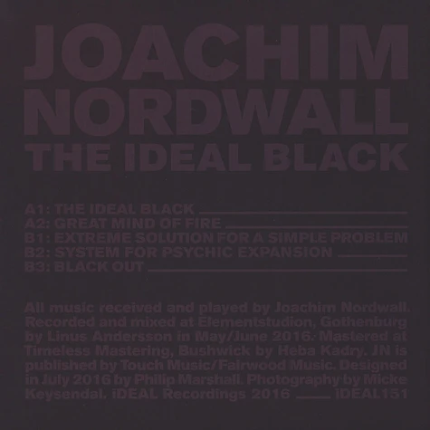 Joachim Nordwall - The Ideal Black
