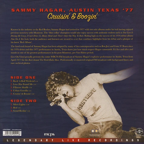 Sammy Hagar - Austin, Texas ’77 - Cruisin’ & Boozin’