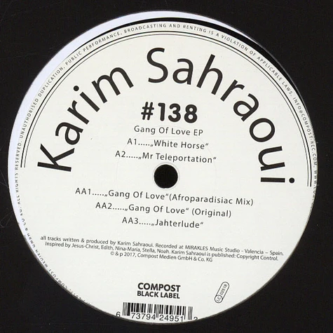Karim Sahraoui - Gang Of Love EP