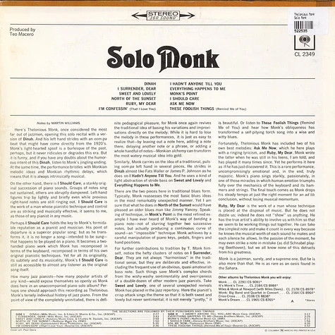 Thelonious Monk - Solo Monk