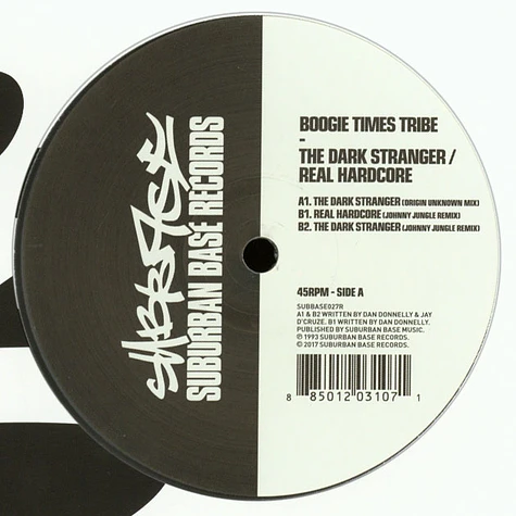 Boogie Times Tribe - Dark Stranger / Real Hardcore Clear Vinyl Edition