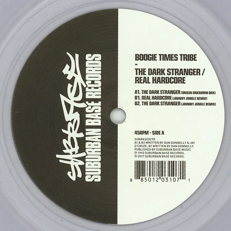 Boogie Times Tribe - Dark Stranger / Real Hardcore Clear Vinyl Edition