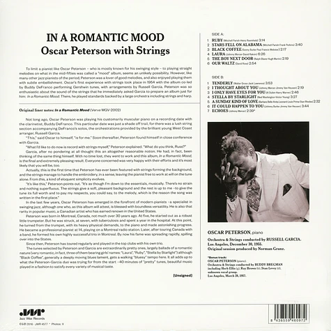 Oscar Peterson With Strings - In A Romantic Mood