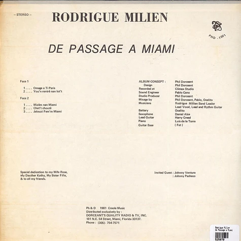 Rodrigue Milien - De Passage a Miami