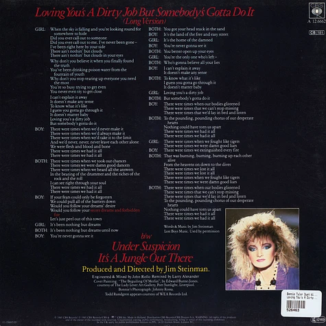 Bonnie Tyler Duet With Todd Rundgren - Loving You's A Dirty Job But Somebody's Gotta Do It