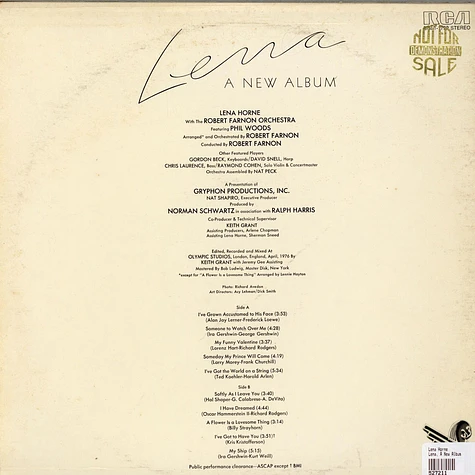 Lena Horne - Lena, A New Album