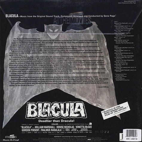 Gene Page - OST Blacula Red Vinyl Edition