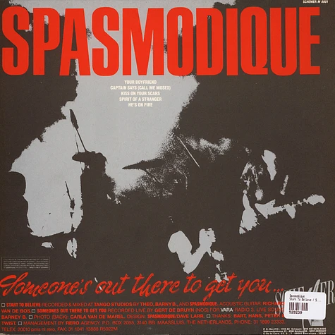 Spasmodique - Start To Believe / Someone's Out There To Get You