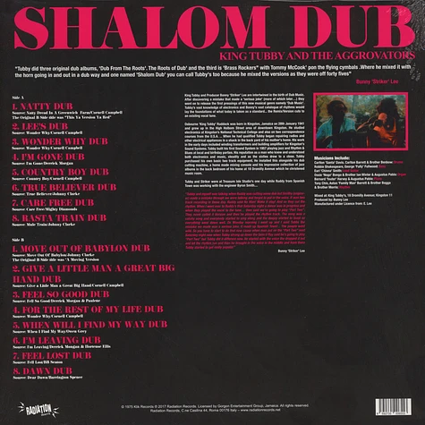 King Tubby And The Aggrovators - Shalom Dub