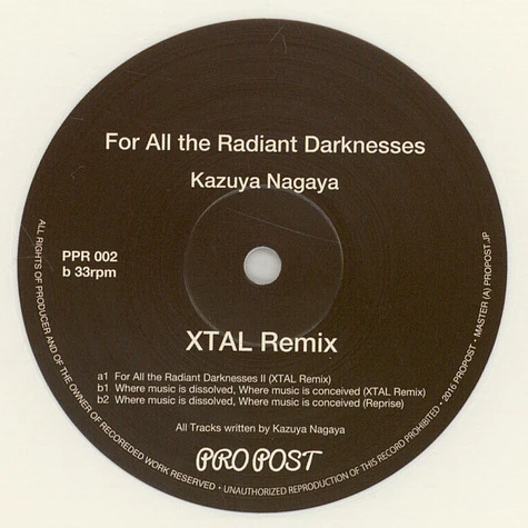 Kazuya Nagaya - For All the Radiant Darknesses XTAL Remixes EP