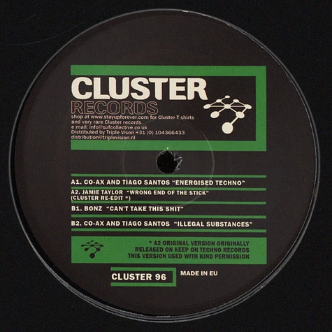 Co-Ax & Tiago Santos / Jamie Taylor / Bonz - Cluster 96