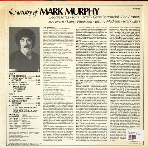 Mark Murphy - The Artistry Of Mark Murphy