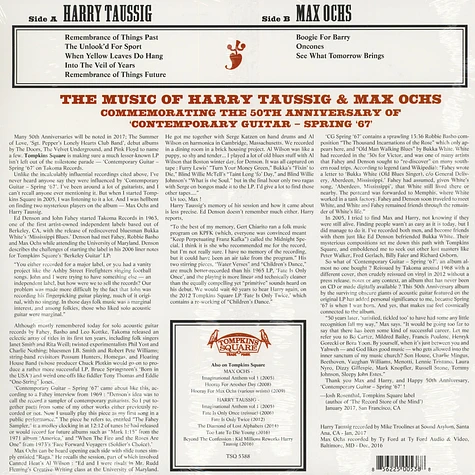 Harry Taussig & Max Ochs - The Music Of...