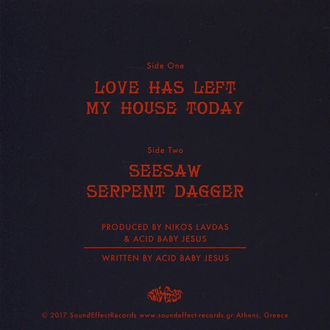 Acid Baby Jesus - Love Has Left My House Today Green Vinyl Edition