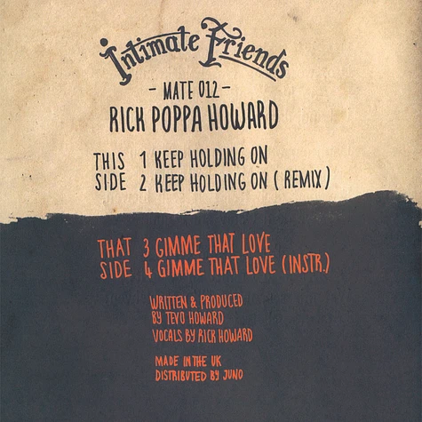 Rick Poppa Howard - Keep Holdin On