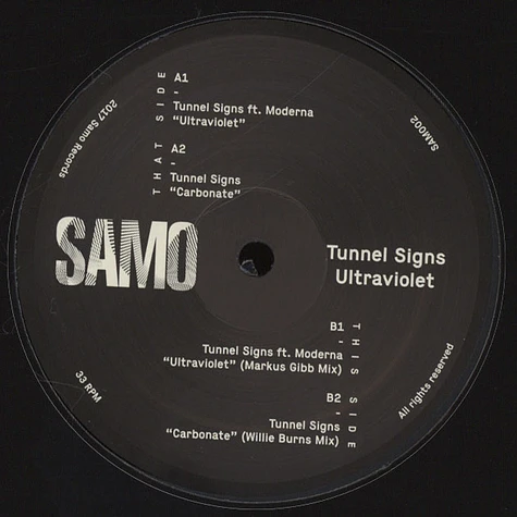 Tunnel Signs - Ultraviolet Markus Gibb & Willie Burns Remixes