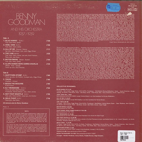 Benny Goodman And His Orchestra - 1937 / 1939