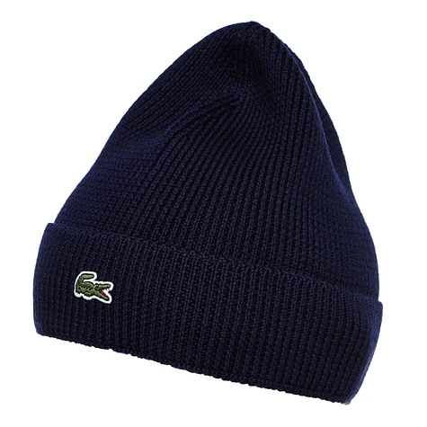 Lacoste - Half Cardigan Rib Knitted Hat