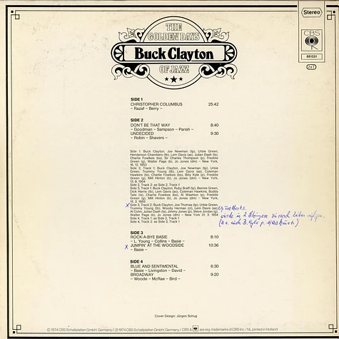 Buck Clayton - Swingin' Buck Clayton Jams
