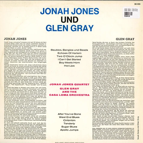 Jonah Jones / Glen Gray - Jonah Jones / Glen Gray