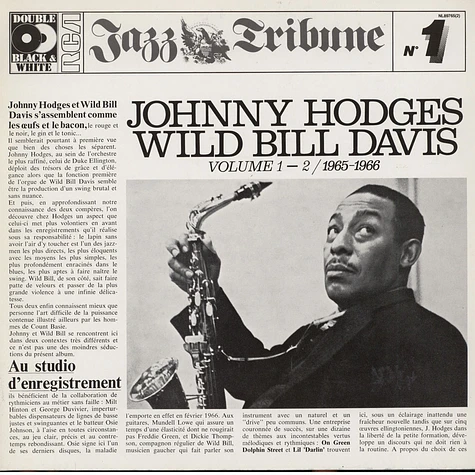 Johnny Hodges & Wild Bill Davis - Johnny Hodges And Wild Bill Davis (Volume 1 - 2 / 1965 - 1966)