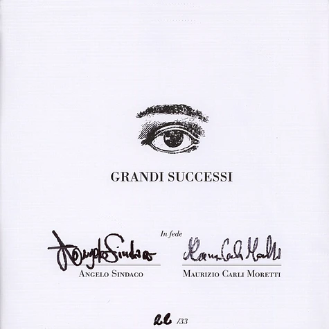 Sindaco & Carli Moretti - Grandi Successi Limited Edition