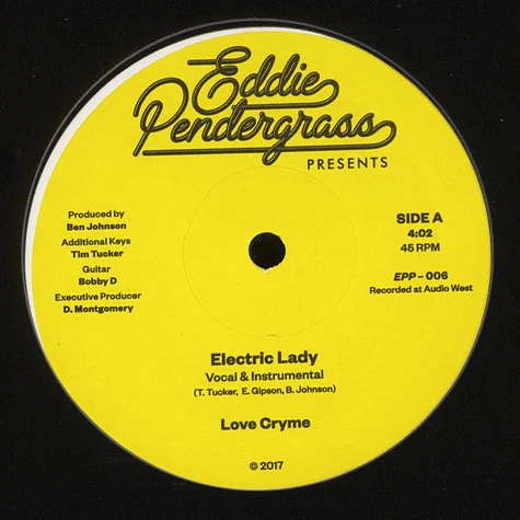 Love Cryme - Electric Lady / Under The N Fluence