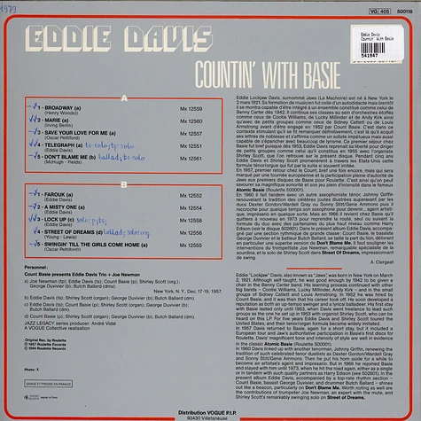 Eddie "Lockjaw" Davis - Countin' With Basie