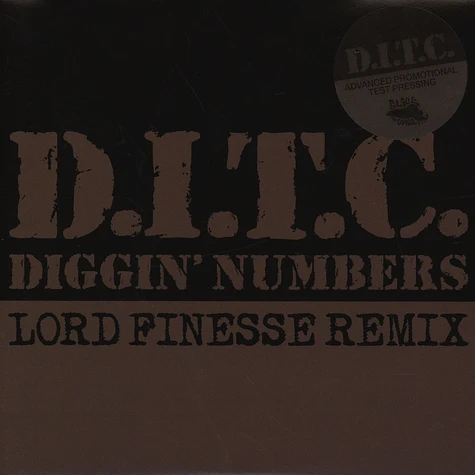 D.I.T.C. - Diggin' Numbers Ink Stamped Test Press