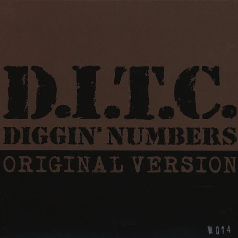 D.I.T.C. - Diggin' Numbers Ink Stamped Test Press