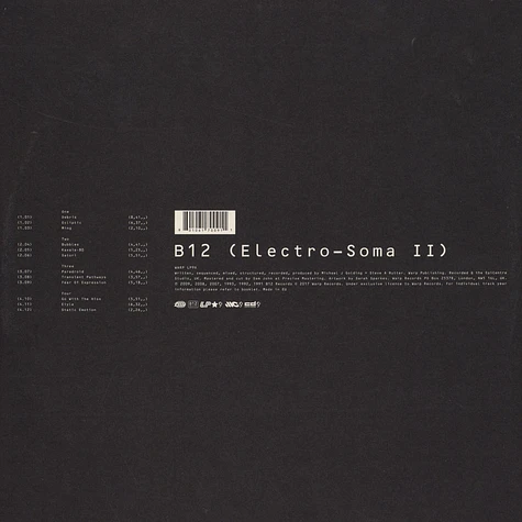 B12 - Electro-Soma II Clear Vinyl Edition