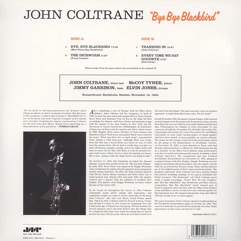 John Coltrane - Bye Bye Blackbird