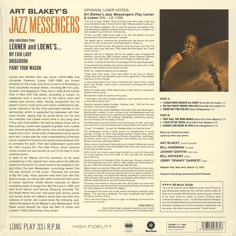 Art Blakey's Jazzmessengers - Play Lerner & Loewe's