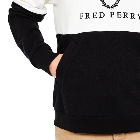 Fred Perry - Embroidered Panel Hooded Sweatshirt