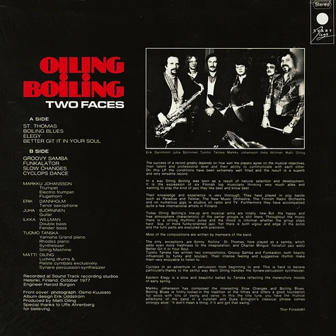 Oiling Boiling - Two Faces Clear Vinyl Edition