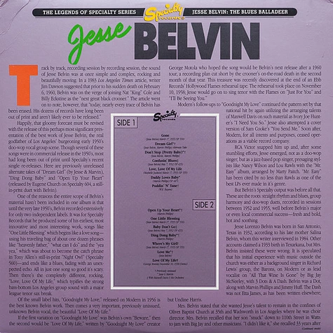 Jesse Belvin - The Blues Balladeer