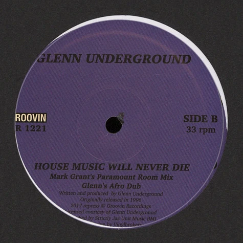 Glenn Underground - House Music Will Never Die
