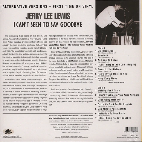 Jerry Lee Lewis - I Can't Seem To Say Goodbye