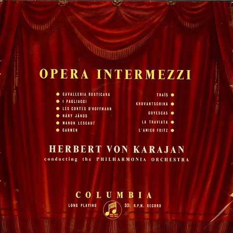 Herbert Von Karajan - Opera Intermezzi