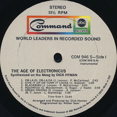Dick Hyman - The Age Of Electronicus