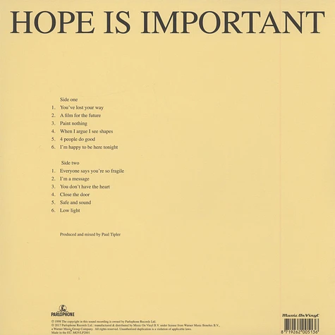 Idlewild - Hope Is Important