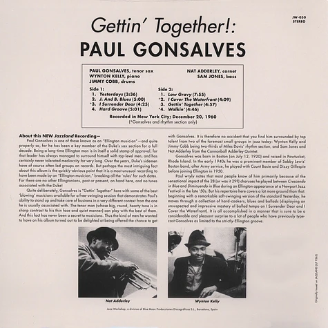 Paul Gonsalves - Gettin' Together