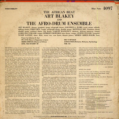 Art Blakey & The Afro-Drum Ensemble - The African Beat