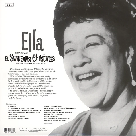 Ella Fitzgerald - Ella Wishes You A Swinging Christmas Picture Disc Edition